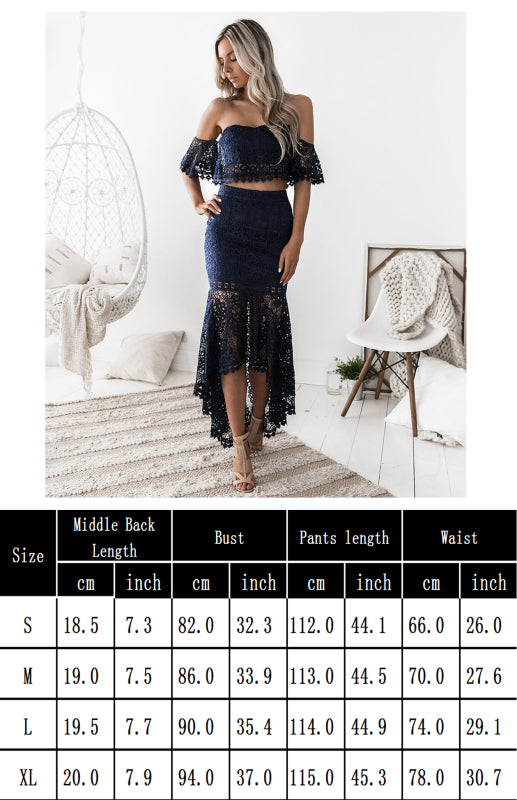 Ladies Casual Fashion Lace Suit Dress