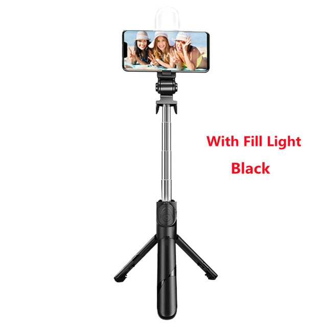 Extendable Monopod with Fill Light